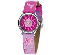JACQUES FAREL HCC 312 - Orologio da polso per bambini, con motivo a stelle, colore: rosa, rosa., cinghia