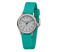 JACQUES FAREL KCF 012 - Orologio da bambina con cinturino in tessuto, extra morbido, colore: turchese