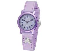 JACQUES FAREL ORG 8820 - Orologio da polso da bambina con cinturino in tessuto organico analogico, al quarzo, viola e lilla, FLIEDER-VIOLETT, cinghia