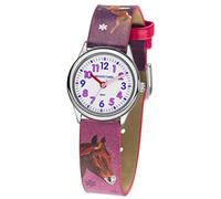 Jacques Farel Orologio da polso per bambini, analogico al quarzo, con cavallo, in similpelle e metallo, HCC 543