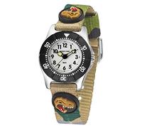 JACQUES FAREL Orologio da polso per bambini T-Rex mimetico cinturino girevole analogico al quarzo KWD 4111, beige., cinghia
