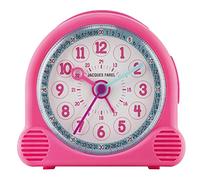 Jacques Farel, sveglia analogica al quarzo Happy Learning ACL 01, per bambina, senza ticchettio, funzione snooze, colore rosa