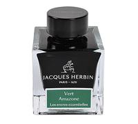 Jacques Herbin 13137JT - flacone e d'inchiostro 50 ml per pennini e stilografiche, Verde amazzonia. Prodotto in Francia