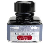 Jacques Herbin 13806T - Un flacone d'inchiostro per penne e roller - 30ml- blu - I tetti di Parigi