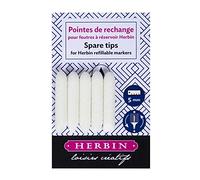 Jacques Herbin 23905T - Confezione da 5 punte di ricambio per i pennarelli con serbatoio, doppia punta da 5 mm