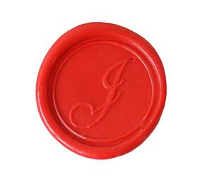 Jacques Herbin 40310T - Placchetta in ottone per ceralacca, stile corsivo, lettera J