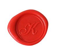 Jacques Herbin 40311T - Placchetta in ottone per ceralacca, stile corsivo, lettera K