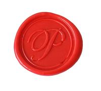 Jacques Herbin 40316T - Placchetta in ottone per ceralacca, stile corsivo, lettera P