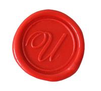 Jacques Herbin 40321T - Placchetta in ottone per ceralacca, stile corsivo, lettera U