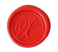 Jacques Herbin 40324T - Placchetta in ottone per ceralacca, stile corsivo, lettera X