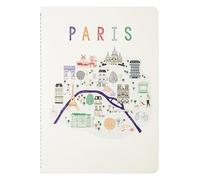 Jacques Herbin 94029T - Quaderno poster di Parigi, A5-14,8 x 21 cm, cucito filo, 32 pagine a righe, carta 120 g avorio.
