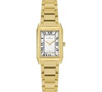 JACQUES LEMANS 1-2189 Orologio da donna Torino 23 mm x 28 mm data numeri romani con cinturino in pelle o cinturino in metallo, oro/cinturino in metallo