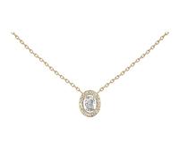 Jacques Lemans Collana Donna In Acciaio Con Zirconi Oro/Bianco S-C246B
