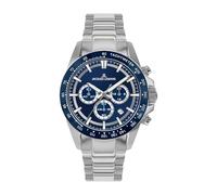 JACQUES LEMANS - Cronografo Liverpool - Quartz movimento dell'orologio - Larghezza della cassa: 43 mm - Acciaio inossidabile - Dark blue - 20 ATM