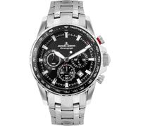 JACQUES LEMANS - Cronografo Liverpool - Quartz movimento dell'orologio - Spessore della cassa: 11.8 mm - Acciaio inossidabile - Steel Black - 10 ATM