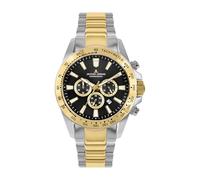 JACQUES LEMANS - Cronografo Liverpool - Quartz movimento dell'orologio - Spessore della cassa: 12.8 mm - Acciaio inossidabile - Steel Silver - Gold - 10 ATM