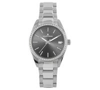 JACQUES LEMANS - Date watch Derby - Quartz movimento dell'orologio - Spessore della cassa: 7.5 mm - Larghezza della cassa: 30 mm - Acciaio inossidabile - Grey - 10 ATM