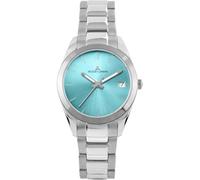 JACQUES LEMANS - Date watch Derby - Quartz movimento dell'orologio - Spessore della cassa: 7.8 mm - Acciaio inossidabile - Thin Turquoise - Steel - 10 ATM