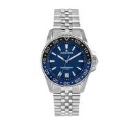 JACQUES LEMANS - Date watch Liverpool Diver - Quartz movimento dell'orologio - Spessore della cassa: 11.4 mm - Larghezza della cassa: 41 mm - Acciaio inossidabile - Blue - 20 ATM