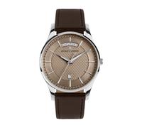 JACQUES LEMANS - Date watch London - Quartz movimento dell'orologio - Spessore della cassa: 8 mm - Larghezza della cassa: 40 mm - Acciaio inossidabile - Brown - 5 ATM