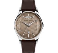 JACQUES LEMANS - Date watch London - Quartz movimento dell'orologio - Spessore della cassa: 8 mm - Larghezza della cassa: 40 mm - Acciaio inossidabile - Brown - 5 ATM