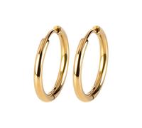 Jacques Lemans Gioielli Donna Orecchini Cerchi In Acciaio Dorato 18 mm S-O273B