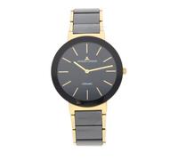 JACQUES LEMANS Monaco - Orologio da uomo in acciaio INOX massiccio e ceramica high-tech 42-8, oro, Bracciale