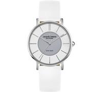 JACQUES LEMANS Orologi da donna, Eco Power Orologi da donna, realizzati in solido acciaio inossidabile con cinturino in pelle Apple, modello 1-2113, bianco