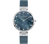 JACQUES LEMANS Orologio analogico da donna al quarzo con cinturino in acciaio inossidabile mid-39641, blu