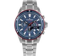 JACQUES LEMANS Orologio analogico da uomo al quarzo con cinturino in acciaio inossidabile mid-39598, argento