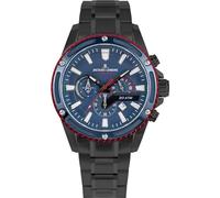 JACQUES LEMANS Orologio analogico da uomo al quarzo con cinturino in acciaio inossidabile mid-39599, Nero