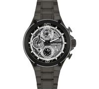 JACQUES LEMANS Orologio analogico da uomo al quarzo con cinturino in acciaio inossidabile mid-39609, Nero