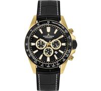 JACQUES LEMANS Orologio analogico da uomo al quarzo con cinturino in acciaio inossidabile mid-39622, Nero