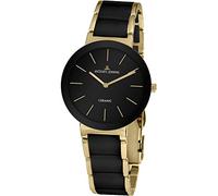 Jacques Lemans Orologio da Donna Monaco Oro/Ceramica Nero 42-7E