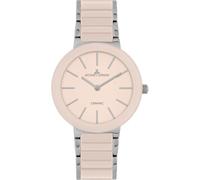 JACQUES LEMANS Orologio da donna Monaco in ceramica, 34 mm, 10 ATM con cinturino in acciaio inox 42-7X