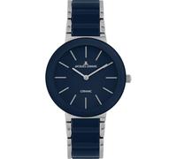 JACQUES LEMANS Orologio da donna Monaco in ceramica, 34 mm, 10 ATM con cinturino in acciaio inox 42-7Y