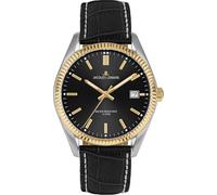 JACQUES LEMANS Orologio da uomo 'Anniversario collezione 50 anni' Derby 40 mm 10 ATM data con cinturino in pelle 50-3 in diverse varianti, bicolore/nero