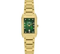 JACQUES LEMANS Torino 1-2189L Orologio da donna con cinturino in metallo, oro/verde, Oro/Verde