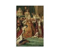 Jacques Louis David, tela per pittura a olio con l'incoronazione di Napoleone, decorazione da parete, impermeabile, per bagno, cucina, dormitorio, poster staccabile, nessun residuo, facile da pulire