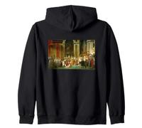 Jacques-Louis David The Coronation of Napoleon Felpa con Cappuccio