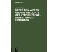 Jacques Mayer Ueber Den Werth Und Die Resultate Der Verschied (Copertina rigida)