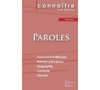 Jacques Prévert Fiche de lecture Paroles de Prévert (Analyse littéra (Tascabile)