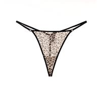 JACTZ Perizoma Donna Metal Chain Thongs Trasparente Pizzo Biancheria Intima delle Donne Lettera Sottile Mutandine di Cotone Stringa Senza Cuciture Slip-Le2,L,3Pcs