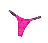 JACTZ Perizoma Donna Raso Ricamo G String Thongs Panties Donne Brief Vita Bassa Biancheria Intima delle Donne Lingere Panty-Fluorescent Pink,M,3Pc