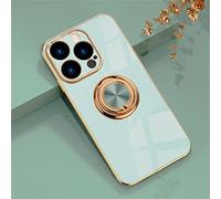 Jacyren Custodia compatibile con iPhone 14 Pro, iPhone 14 Pro, custodia protettiva con anello Case Silicone Bumper antiurto Guscio anello supporto dito supporto magnetico auto cover cover chiaro