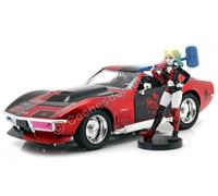 Jada- 1:24 1969 Corvette con Harley Quinn Figura, 31196