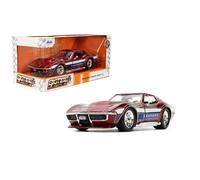 Jada 1:24 Big Tempo Muscolo 1963 Chevrolet Corvette Stingray Rosso 35488
