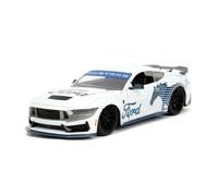 Jada 1:24 Big Tempo Muscolo 2024 Ford MUSTANG Scuro Cavallo - Bianco Modellino