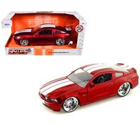 Jada 1:24 Big Time Muscle 2010 Ford MUSTANG Gt Rosso Metallico + Bianco