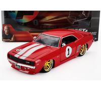 JADA 1/24 CHEVROLET CAMARO RACING COUPE 1969 ROSSO MODELLINO AUTO STATICO